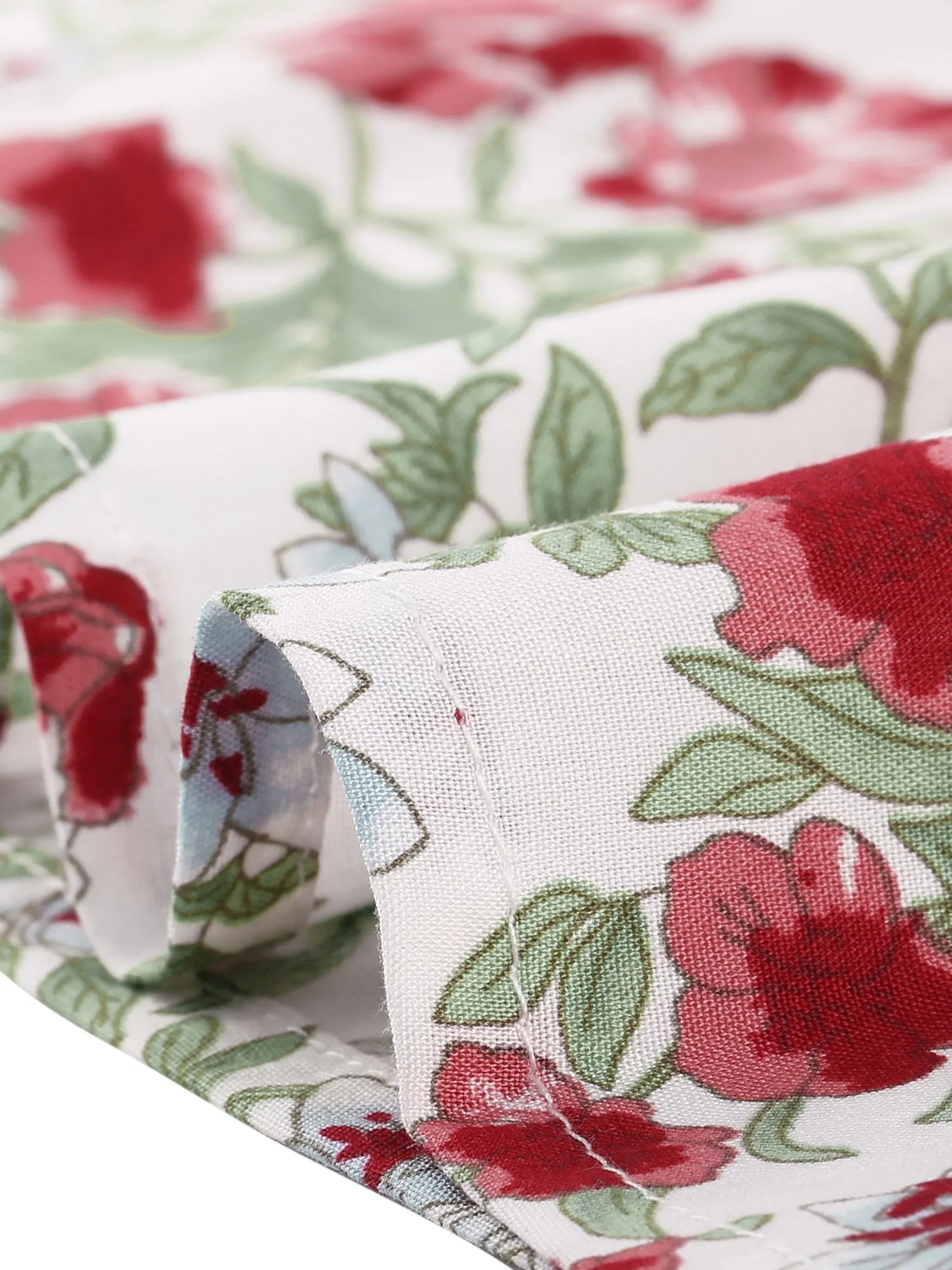 Ruffle Sleeveless Blouse Casual Stand Collar Summer Floral Tank Tops sold by Allegra K product image thumbnail 4