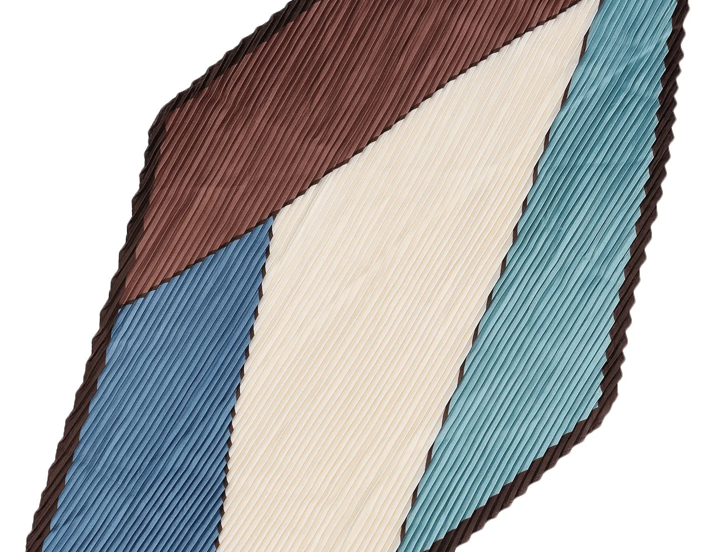 Pleated Contrast Color Block Rhombus Neck Scarf Neckerchief Bandana sold by Allegra K product image thumbnail 5