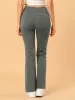 Yoga Pants Tummy Control Stretch Workout Bootleg Pant sold by Allegra K