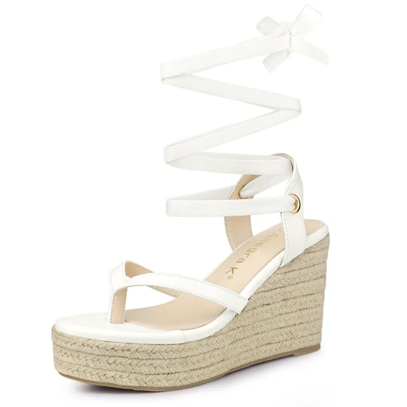 Women's Platform Strappy Slingback Flip Flops Wedge Sandals sold by Allegra K