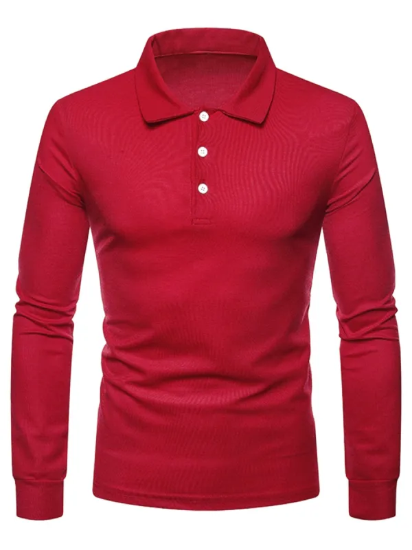 Men's Casual Long Sleeves Polo Shirts Regular Fit Solid Golf Shirt sold by Allegra K