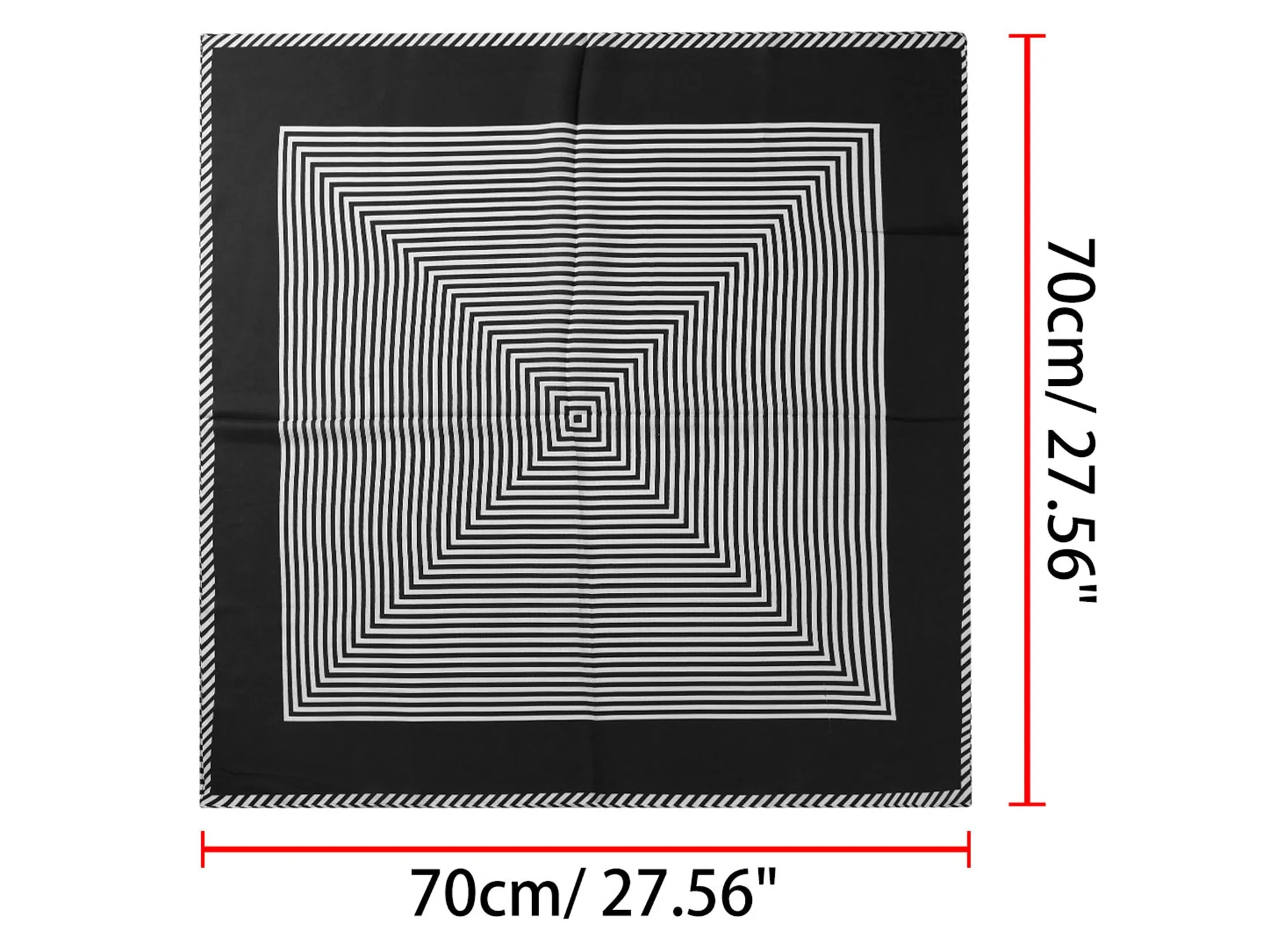 2Pcs Women Stripe Printed Square Head Scarves Kerchief Hair Wrap Neck Scarf sold by Allegra K product image thumbnail 3