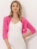 Elegant Ruffle Collar Sheer Floral Lace Crop Bolero Shrug sold by Allegra K