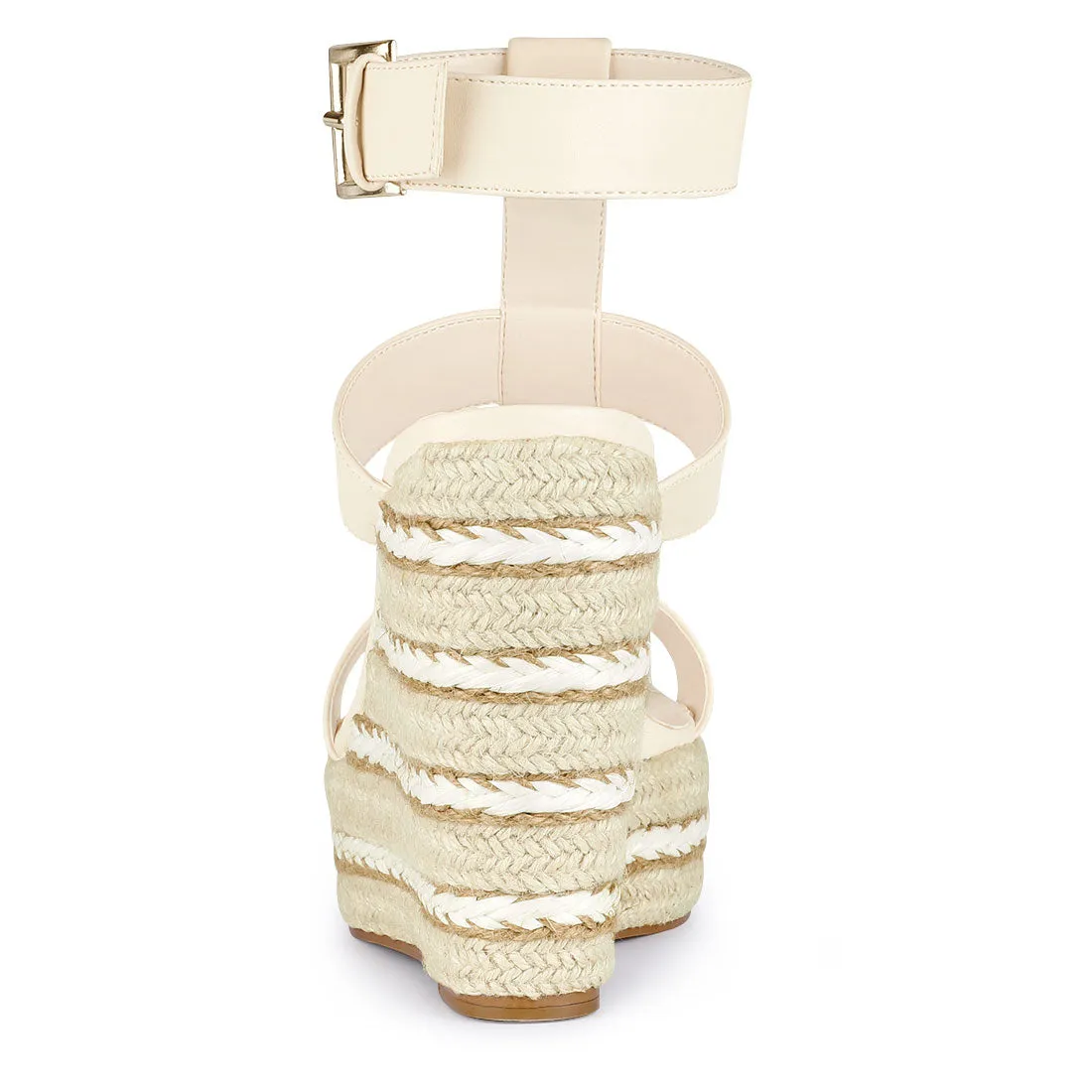 Espadrille Strappy Platform Wedges Sandals sold by Allegra K product image thumbnail 5