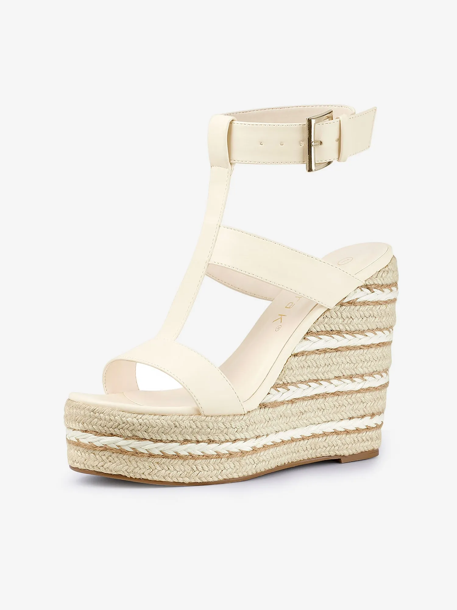 Espadrille Strappy Platform Wedges Sandals sold by Allegra K