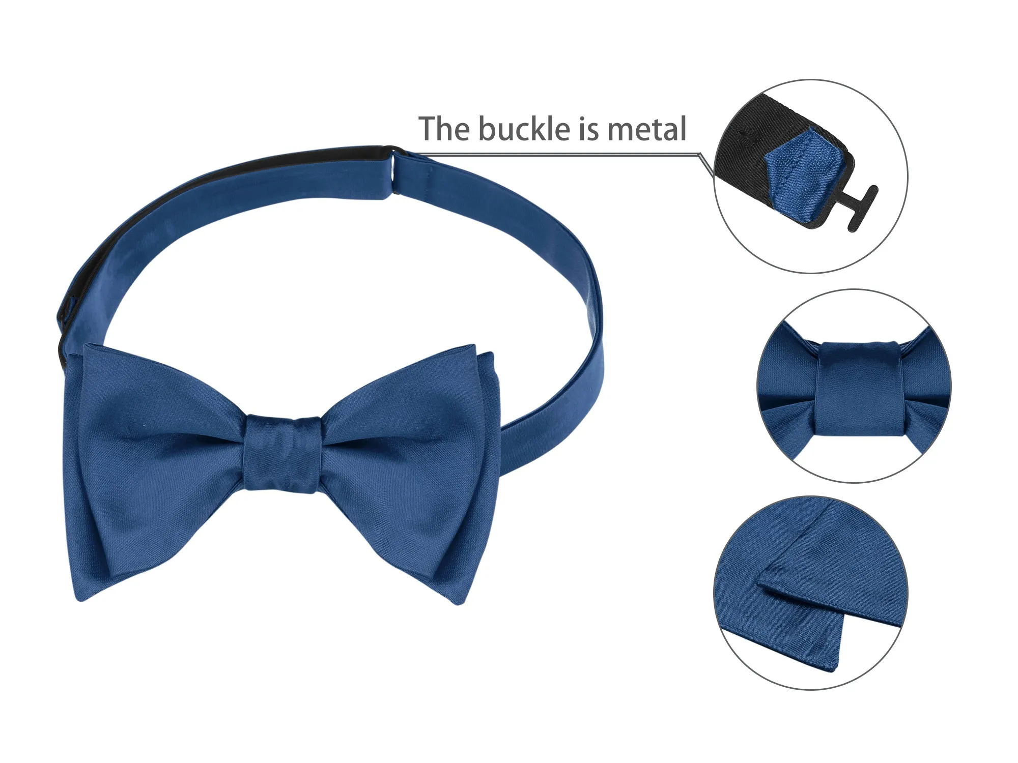 Solid Color Self-tied for Formal Wedding Party Tuxedo Bow Ties sold by Allegra K product image thumbnail 3