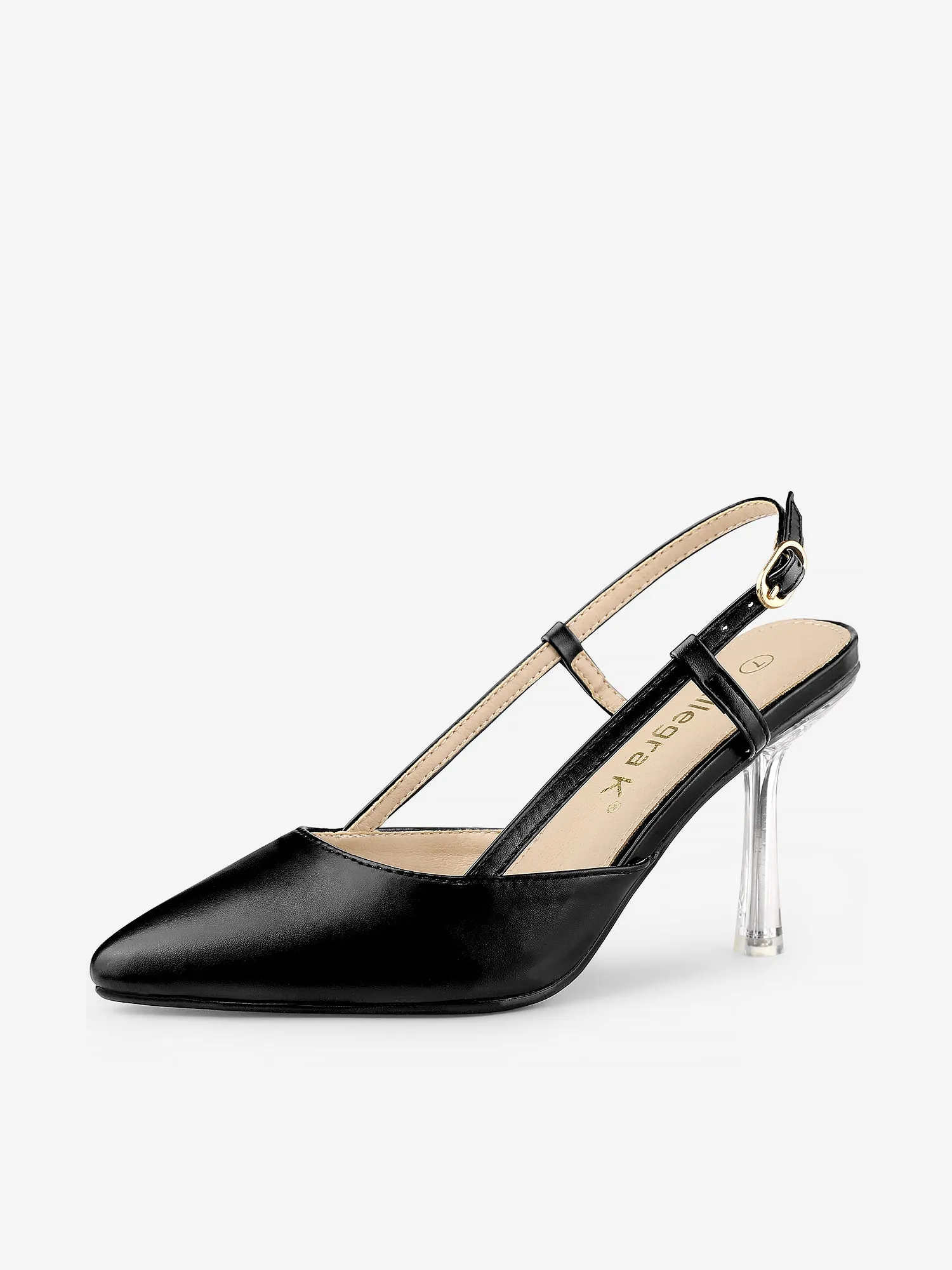 Women's Slingback Stiletto Clear Heels Pointed Toe Pump sold by Allegra K