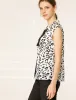 Summer Animal Print Tie Neck Sleeveless Blouse Tops sold by Allegra K