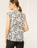 Summer Animal Print Tie Neck Sleeveless Blouse Tops sold by Allegra K