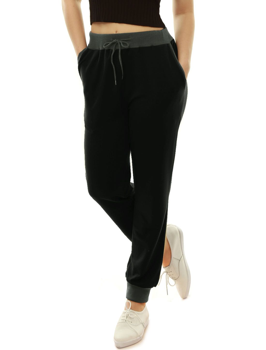 Drawstring Jogger Light Soft Stretch Pockets Pants sold by Allegra K