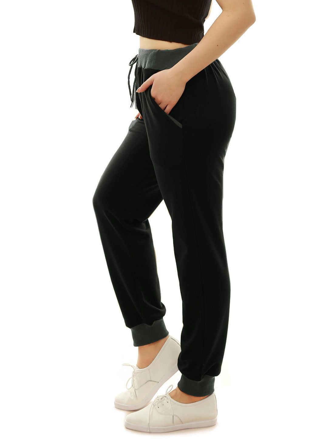 Drawstring Jogger Light Soft Stretch Pockets Pants sold by Allegra K product image thumbnail 2