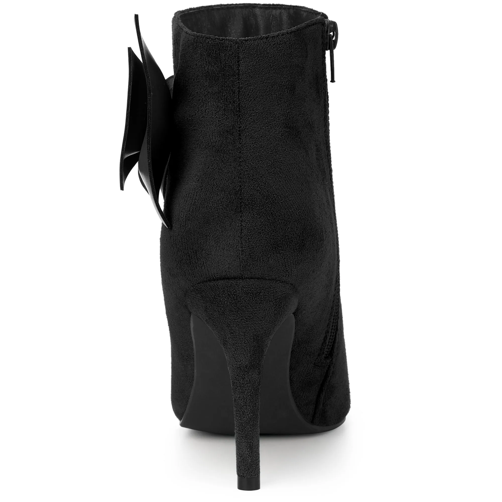 Women's Pointy Toe Bow Stiletto Heels Ankle Boots sold by Allegra K product image thumbnail 3