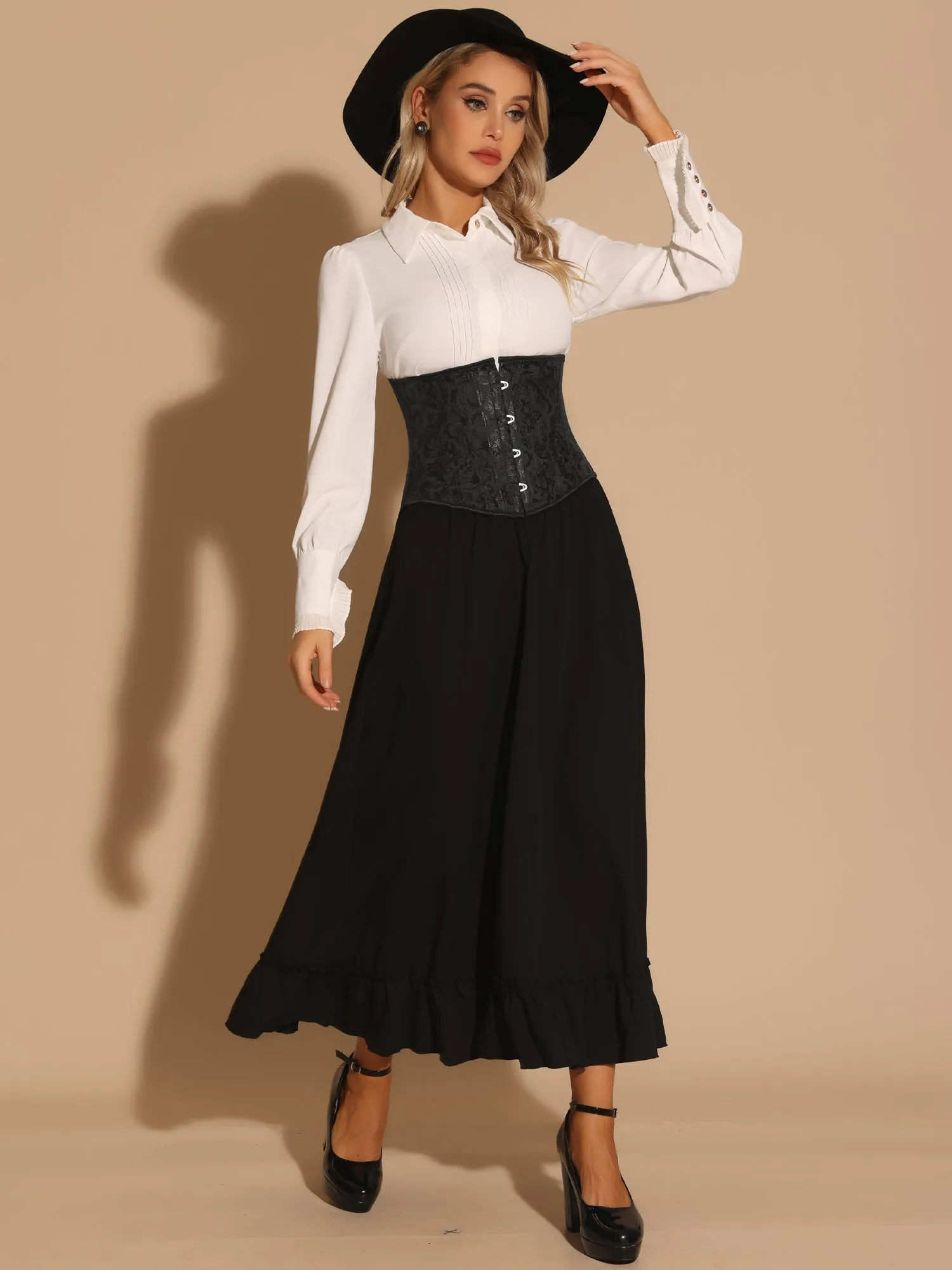 Waist Corsets Lace Up Back Steel Boned Shaperwear Underbust Corset sold by Allegra K product image thumbnail 2