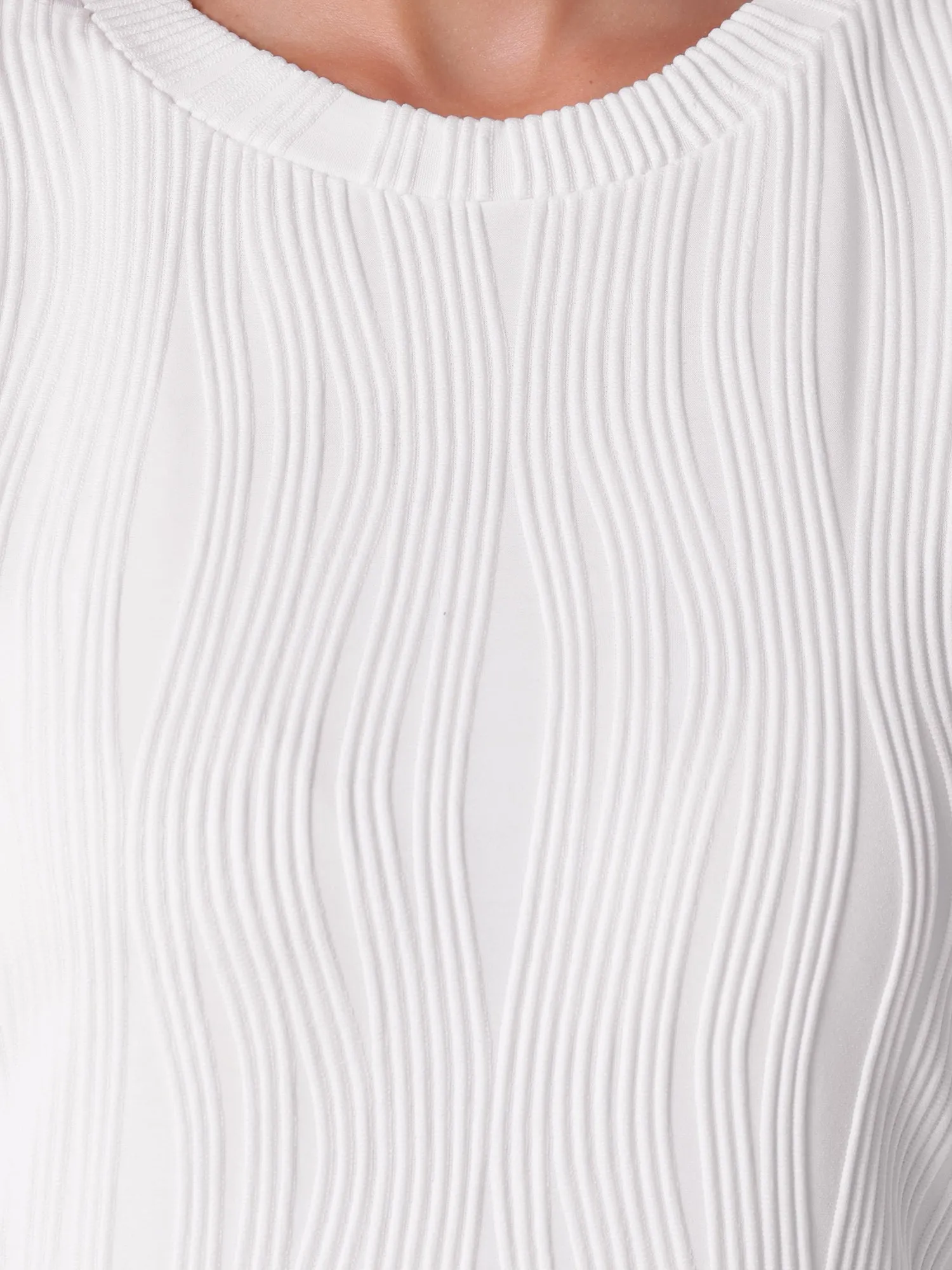 Long Lantern Sleeve Solid Color Textured Midi Dress sold by Allegra K product image thumbnail 4