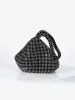 Rhinestones Triangle Shape Evening Clutch Bag sold by Allegra K