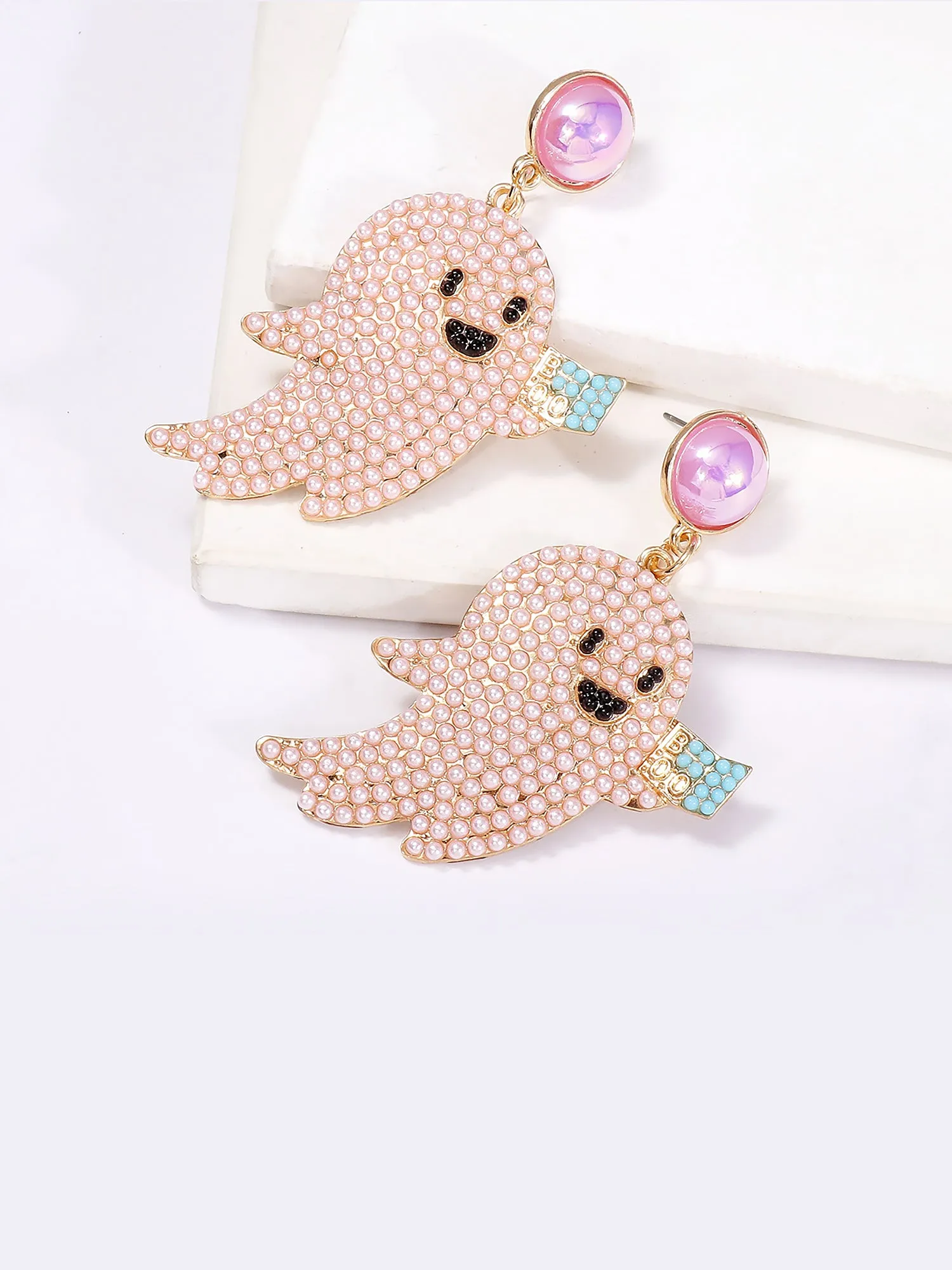 Halloween Ghost Faux Rhinestone Drop Earrings sold by Allegra K product image thumbnail 2