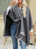 Colorblock Casual Irregular Shawl Wrap Cape sold by Allegra K