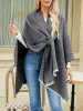Colorblock Casual Irregular Shawl Wrap Cape sold by Allegra K