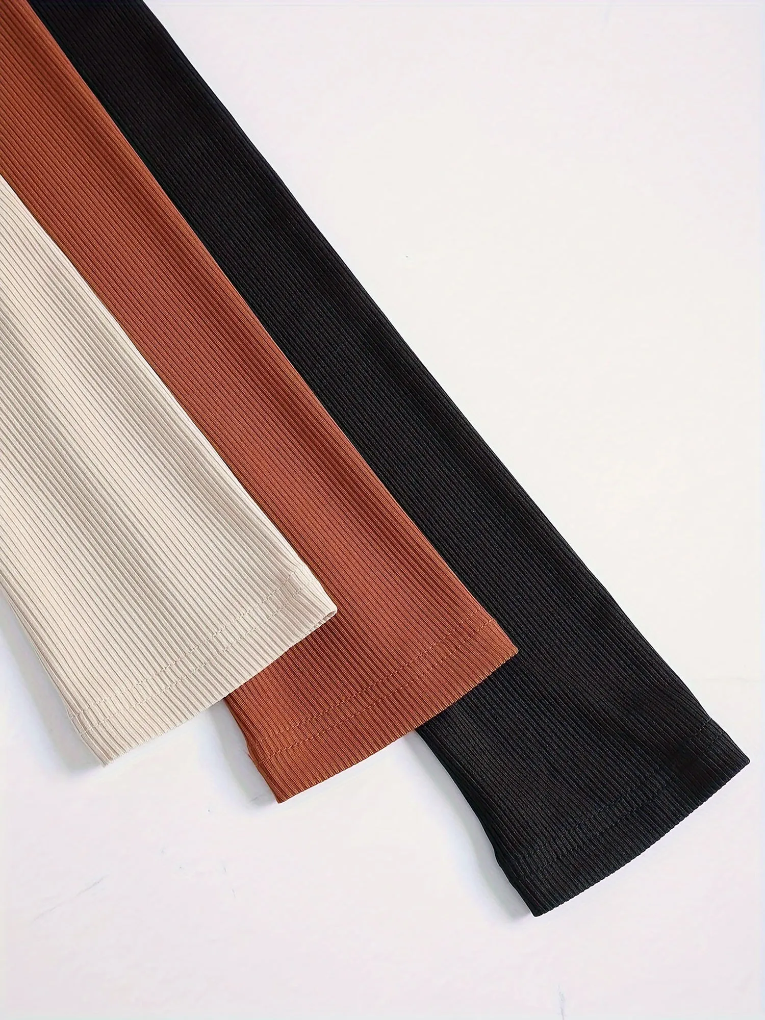 3 Packs Pullover Solid Color Square Neck Long Sleeve Tops sold by Allegra K product image thumbnail 4