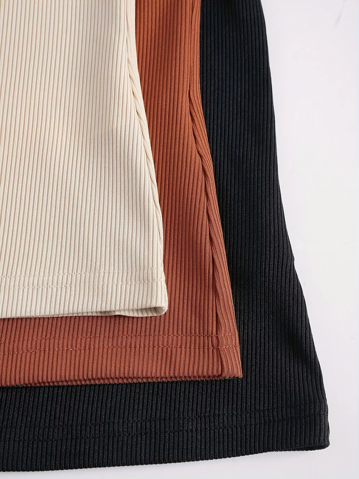 3 Packs Pullover Solid Color Square Neck Long Sleeve Tops sold by Allegra K product image thumbnail 5