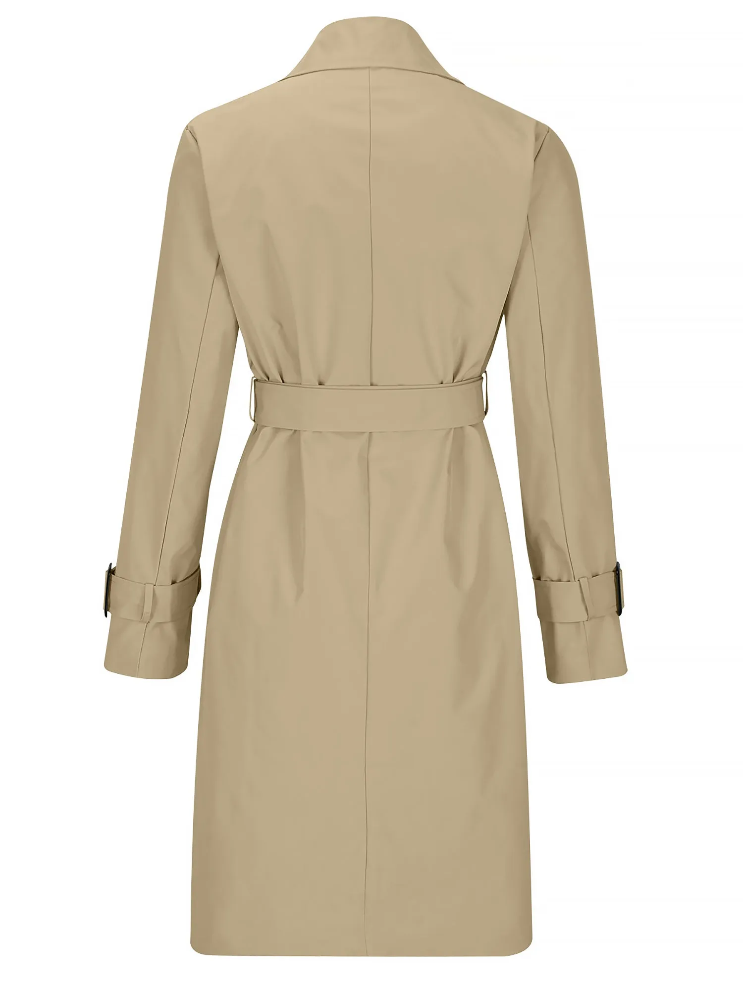 Double Breasted Long Sleeve Belted Trench Coat sold by Allegra K product image thumbnail 4