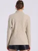 Turtle Neck Long Sleeve Ribbed Stretch Winter Pullover Sweater sold by Allegra K