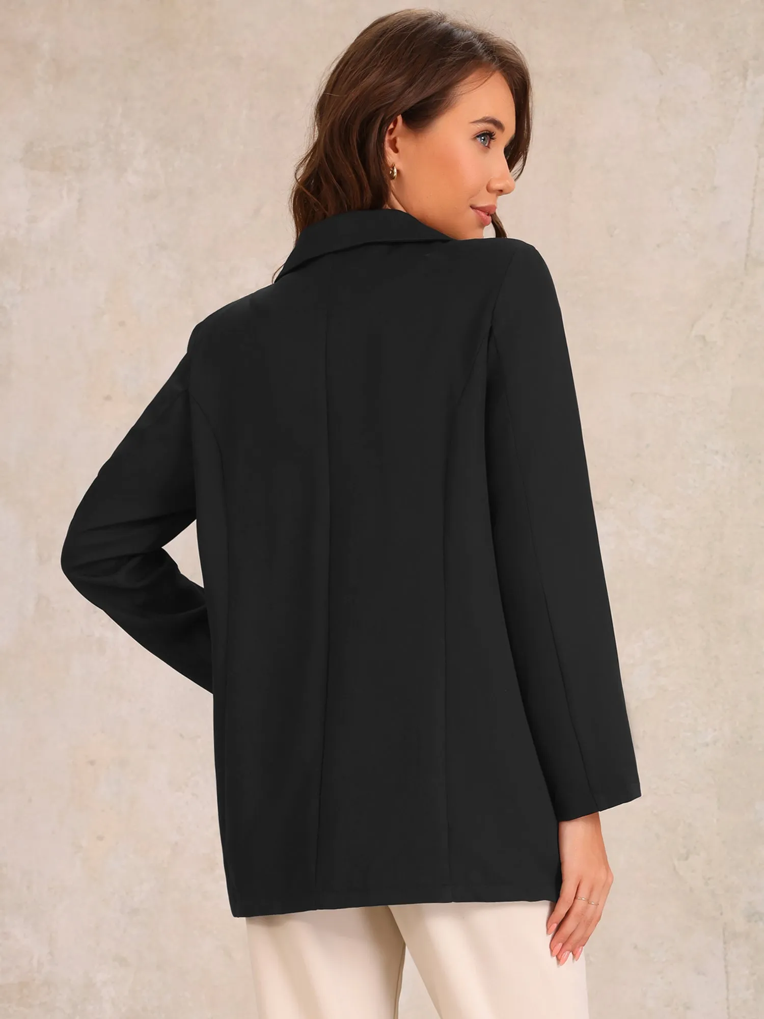 Single Breasted Long Sleeve Office Casual Blazer Jacket sold by Allegra K product image thumbnail 3