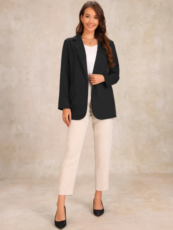 Single Breasted Long Sleeve Office Casual Blazer Jacket sold by Allegra K