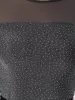 Shiny Mesh Glitter Round Neck Long Sleeve Sparky Blouse sold by Allegra K