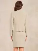 2 Piece Long Sleeve Peplum Blazer Jacket & Midi Pencil Skirt Work Office Set sold by Allegra K