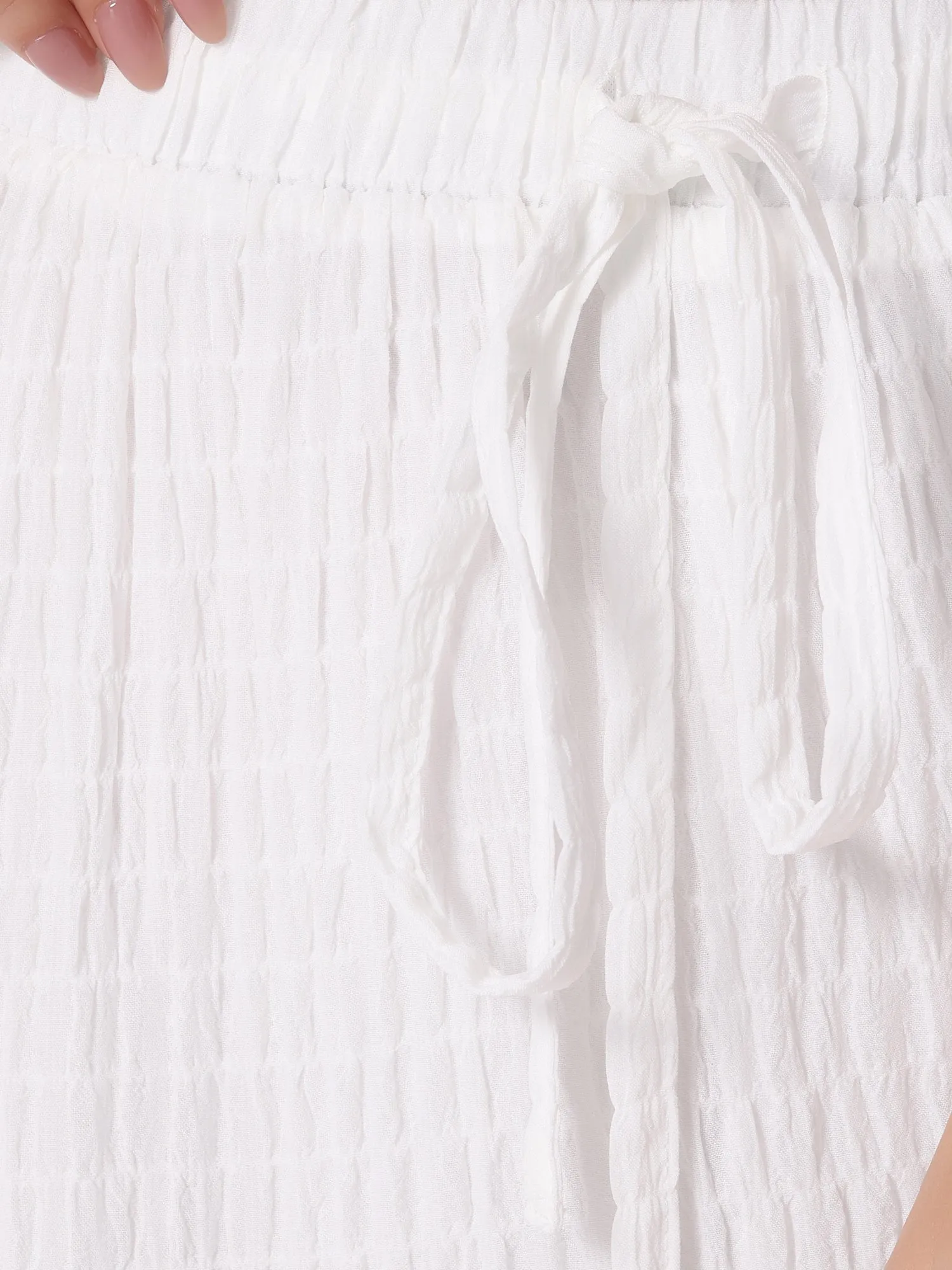 Tiered Belt Ruffle Lattice Texture Casual A-Line Maxi Skirt sold by Allegra K product image thumbnail 4