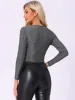 Shiny Dots Square Neck Long Sleeve Party Bodysuits sold by Allegra K
