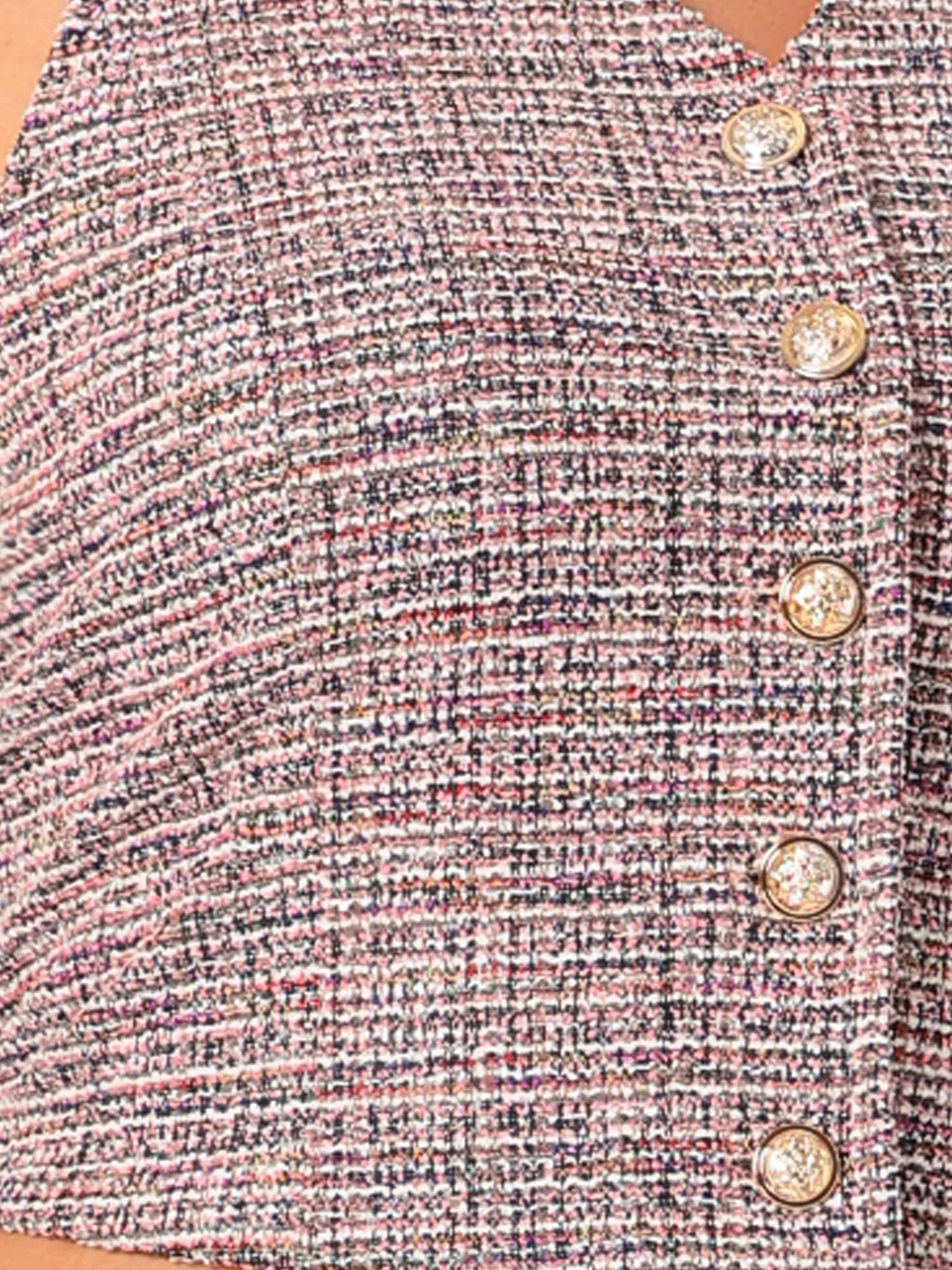 Tweed Halter Neck Backless Sleeveless Cropped Tops sold by Allegra K product image thumbnail 4