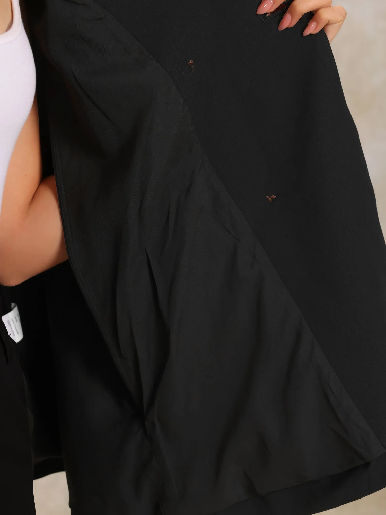 Double Breasted Notched Lapel Collar Office Cloak Cape Blazer sold by Allegra K product image thumbnail 4