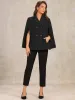 Double Breasted Notched Lapel Collar Office Cloak Cape Blazer sold by Allegra K