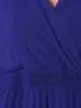 V Neck Smocked Long Sleeve Pleated Midi Dress sold by Allegra K