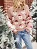 Christmas Santa Claus Pullover Long Sleeve Sweater sold by Allegra K