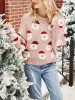 Christmas Santa Claus Pullover Long Sleeve Sweater sold by Allegra K