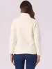 Full Zip Fleece Thermal Long Sleeve Mock Neck Jacket sold by Allegra K