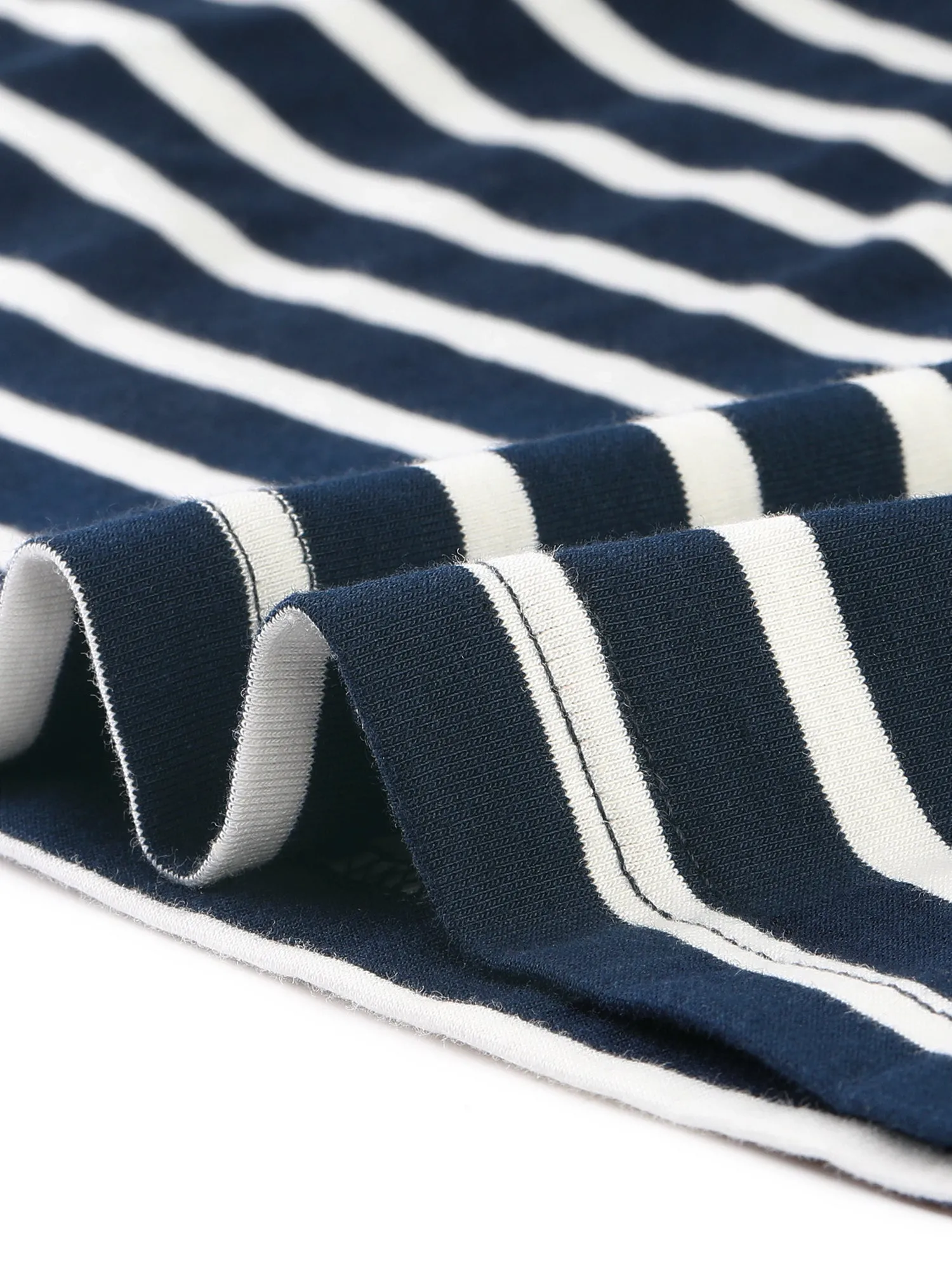 Casual Striped 3/4 Sleeve Basic Boat Neck T-shirt sold by Allegra K product image thumbnail 4