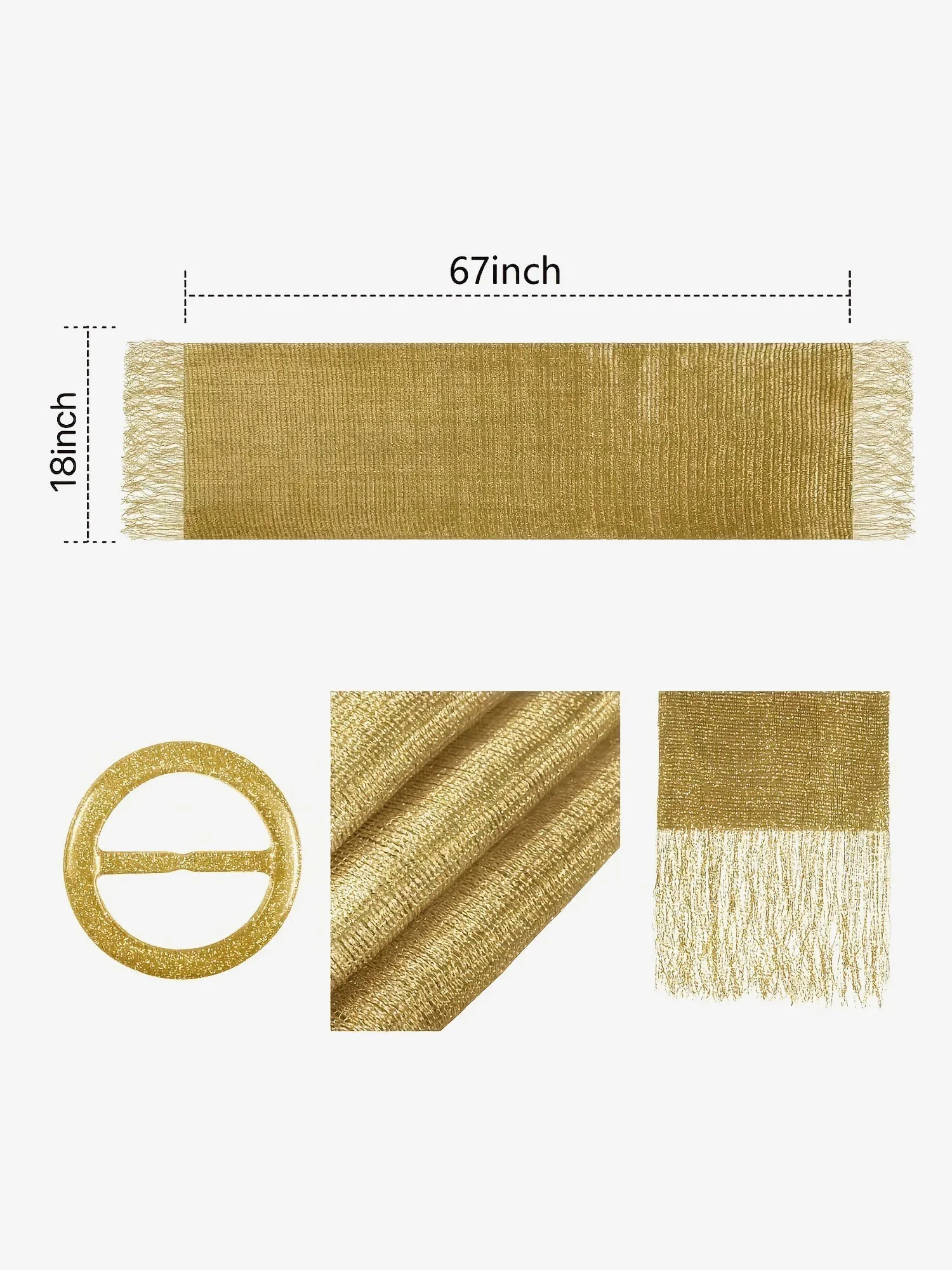 See Through Solid Color Tassel Long Scarf sold by Allegra K product image thumbnail 4