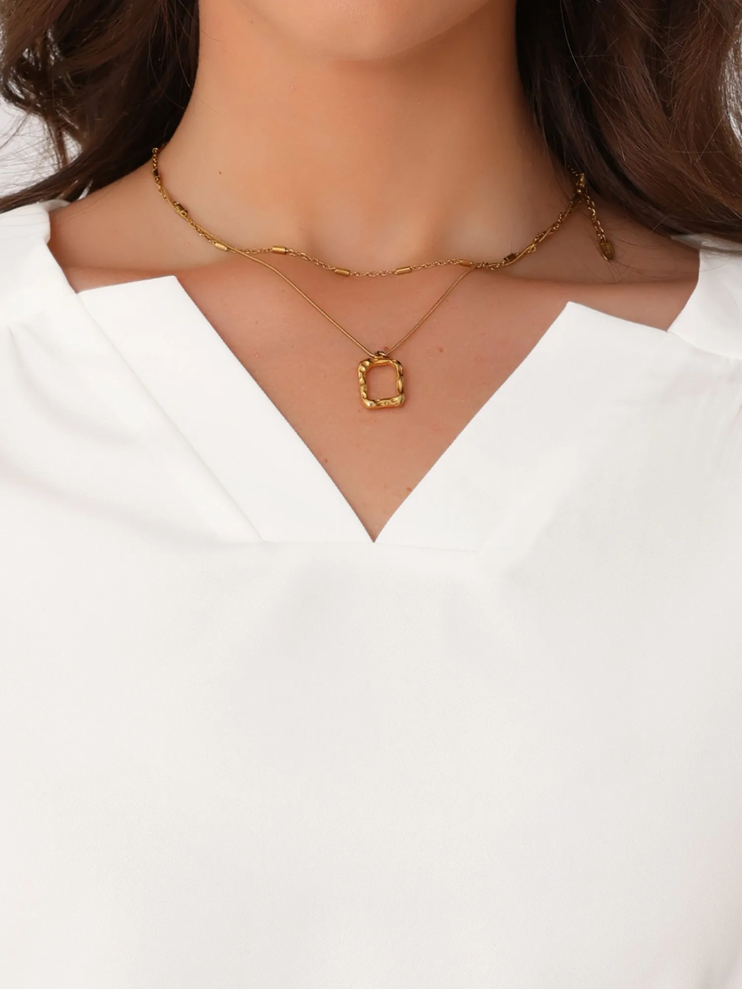 V Neck Dressy Casual Long Sleeve Work Blouse sold by Allegra K product image thumbnail 4