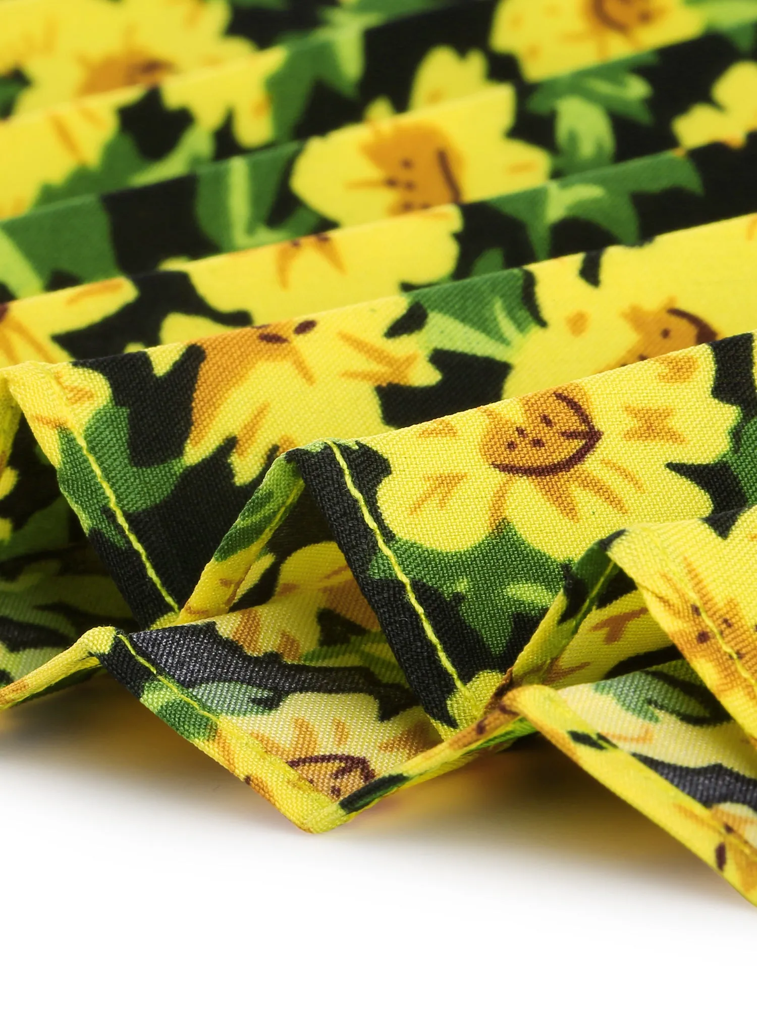 Pleat Mini Skater Elastic Waist A-Line Floral Skirt with Belt sold by Allegra K product image thumbnail 5