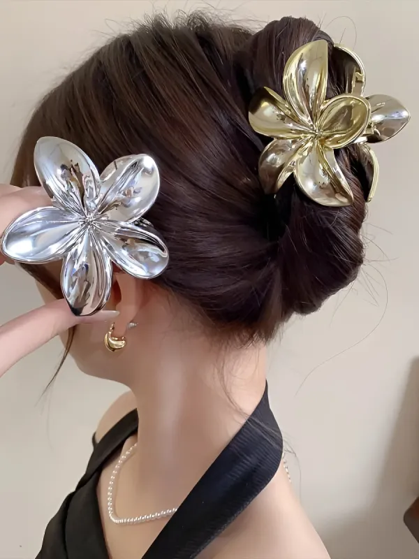 2 Packs Flower Hairpin Ponytail Clip Hair Accessories made by Allegra K