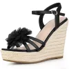 Women's Flower Platform Espadrilles Wedge Heel Sandals sold by Allegra K