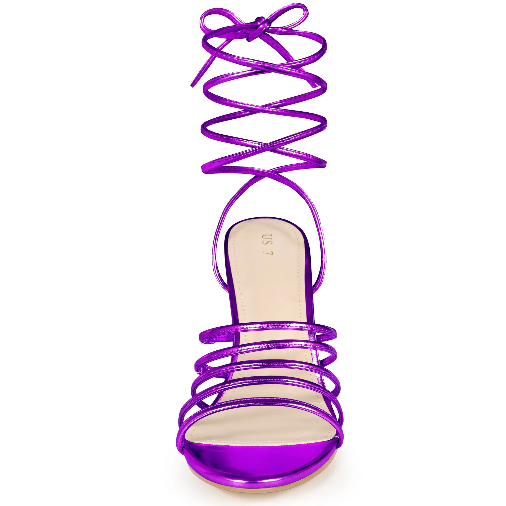 Women's Lace-Up Strappy Slingback Stiletto High Heel Sandals sold by Allegra K product image thumbnail 2