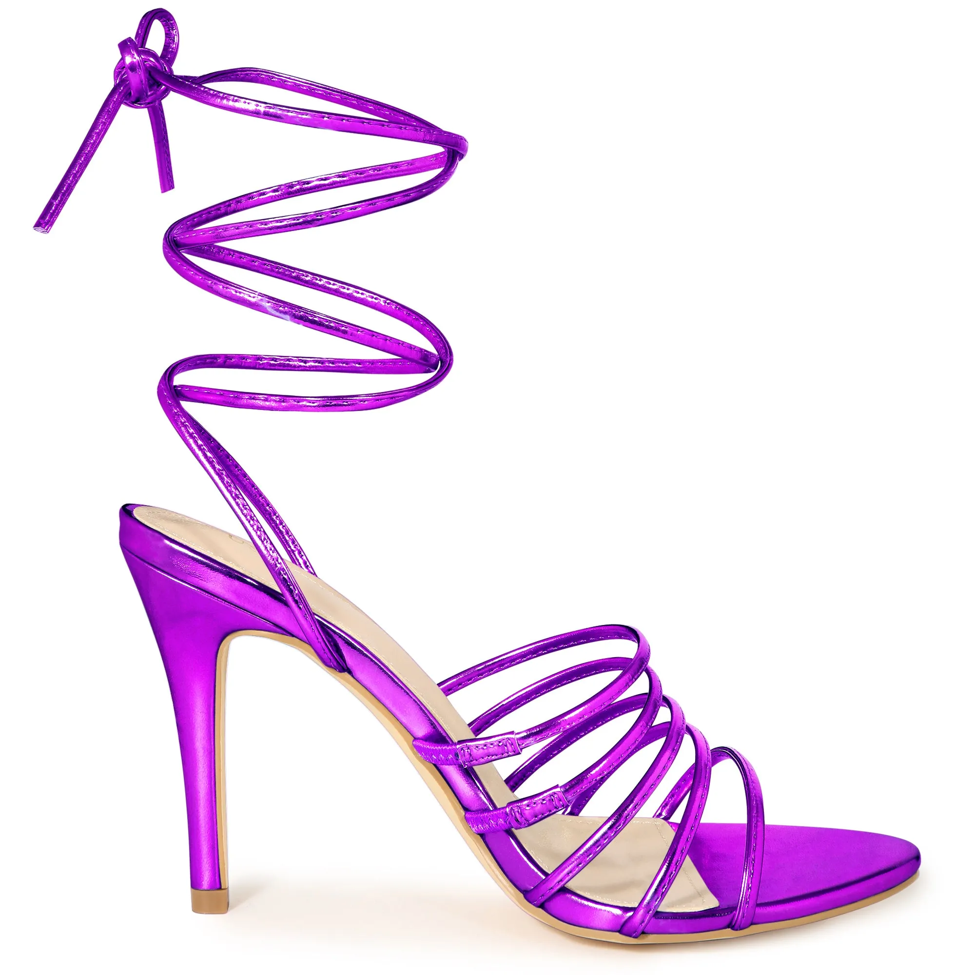 Women's Lace-Up Strappy Slingback Stiletto High Heel Sandals sold by Allegra K product image thumbnail 5