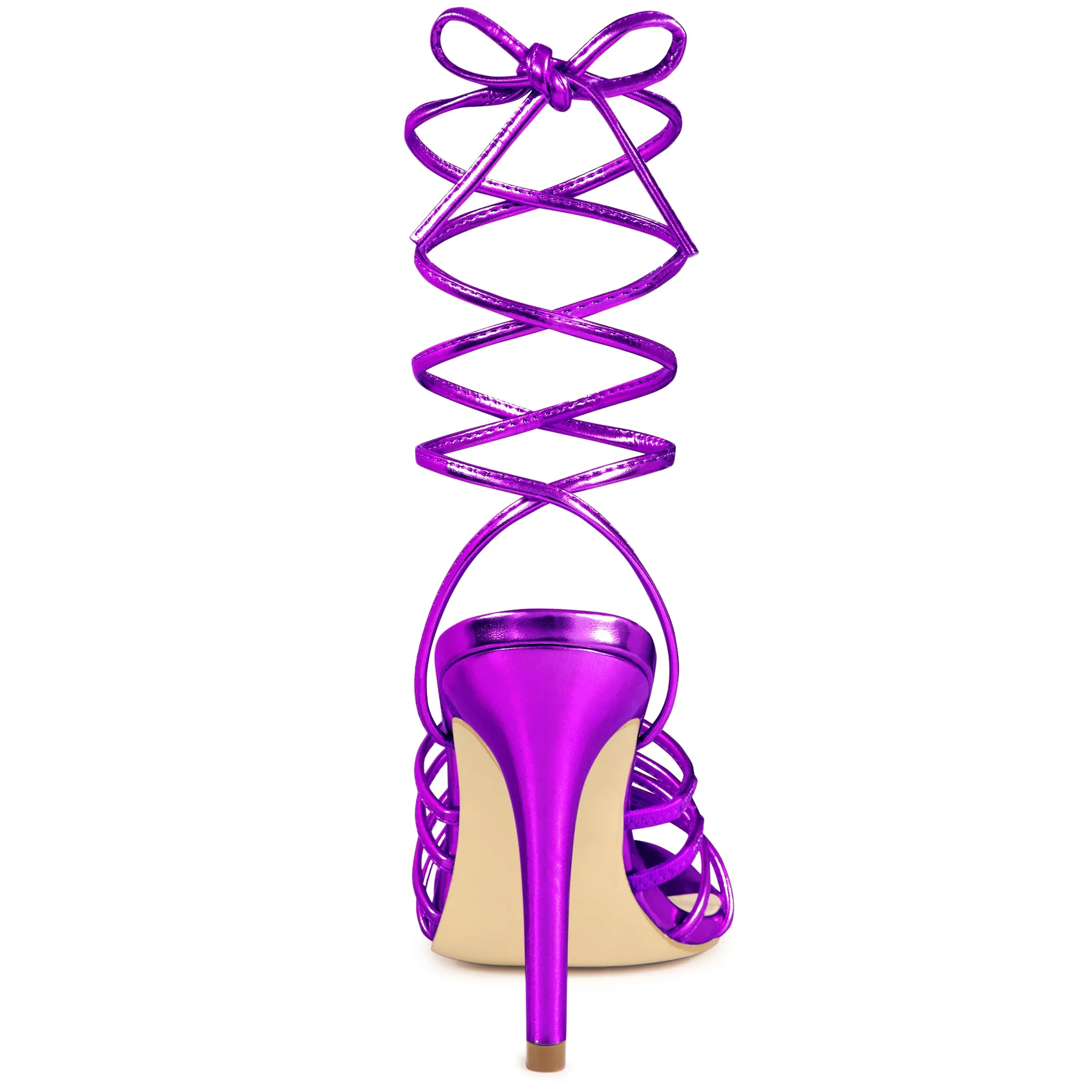 Women's Lace-Up Strappy Slingback Stiletto High Heel Sandals sold by Allegra K product image thumbnail 3