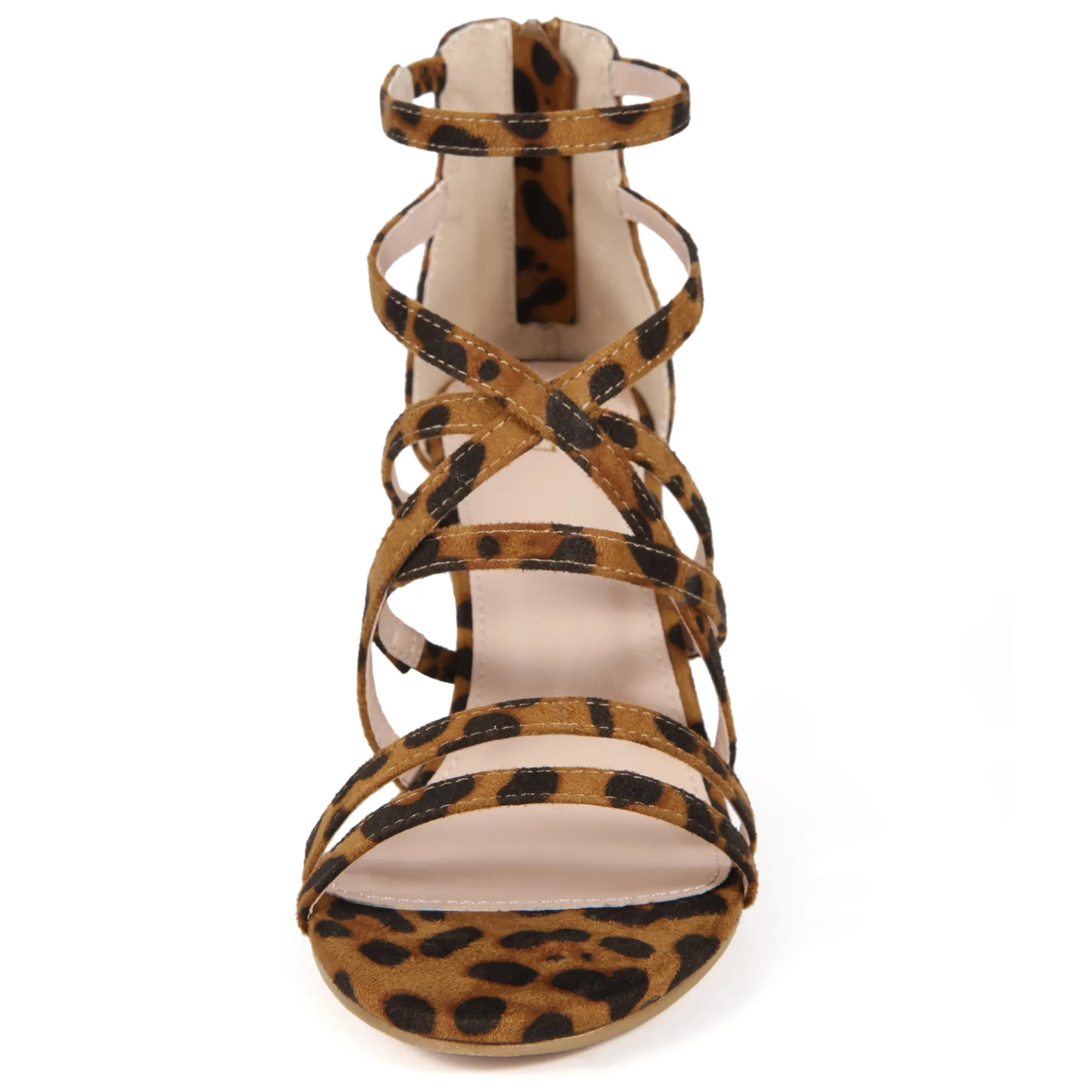 Women's Open Toe Strappy Strap Back Zip Chunky Heel Sandals sold by Allegra K product image thumbnail 2