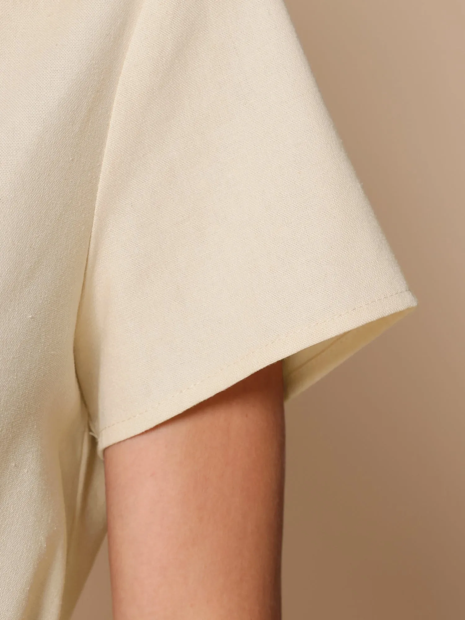 Linen Cotton Short Sleeve Button Down Midi Shirt Dress sold by Allegra K product image thumbnail 4